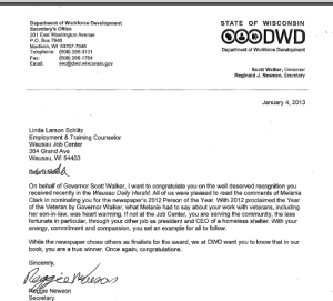 Secretary Newson Letter Snapshot